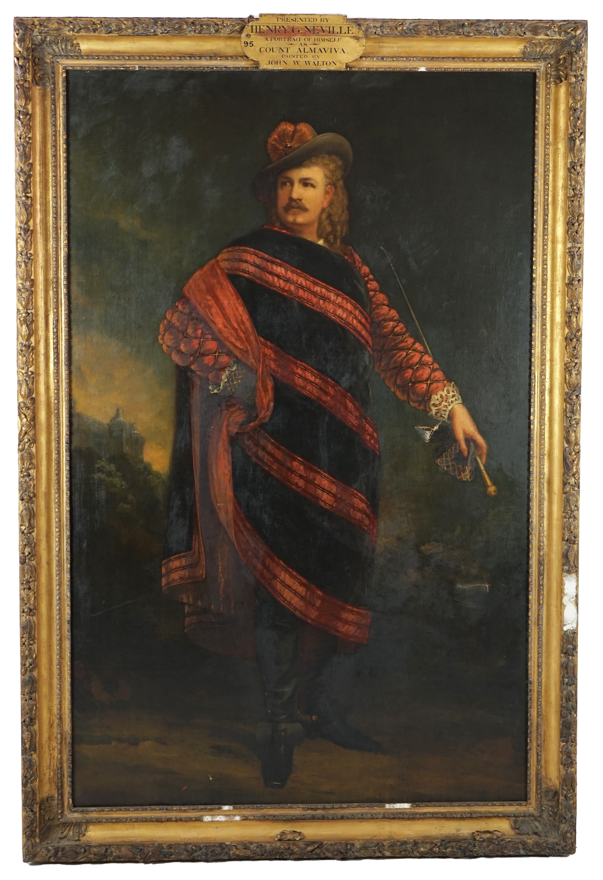 John Whitehead Walton (1815-1895), Full length portrait of Thomas Henry Gartside Neville as Count Almaviva, oil on canvas, 202 x 126cm